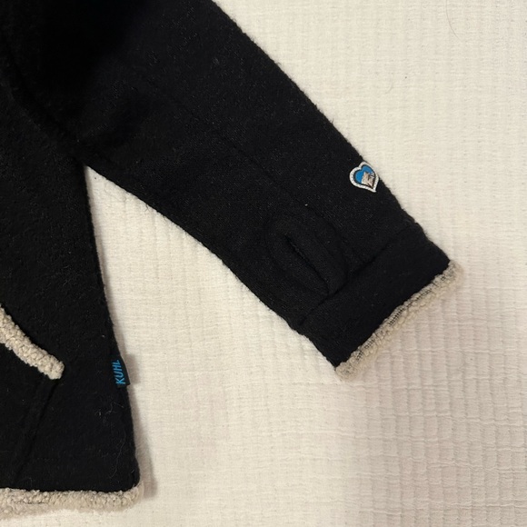 Kuhl | Black Alfpaca Hoodie Fleece Full Zip Jacket Small - Picture 3 of 4